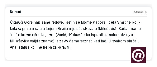 Status za pamćenje: Asocijacija na Miloševića, izgubljene ratove i smrt koja ne boli